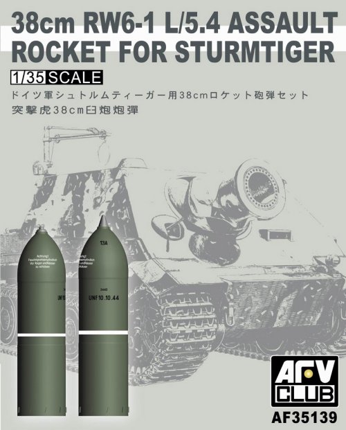 Afv Club - 38cm RW61 rocket set for Sturmtiger Afv Club - 38cm RW61 rocket set for Sturmtiger